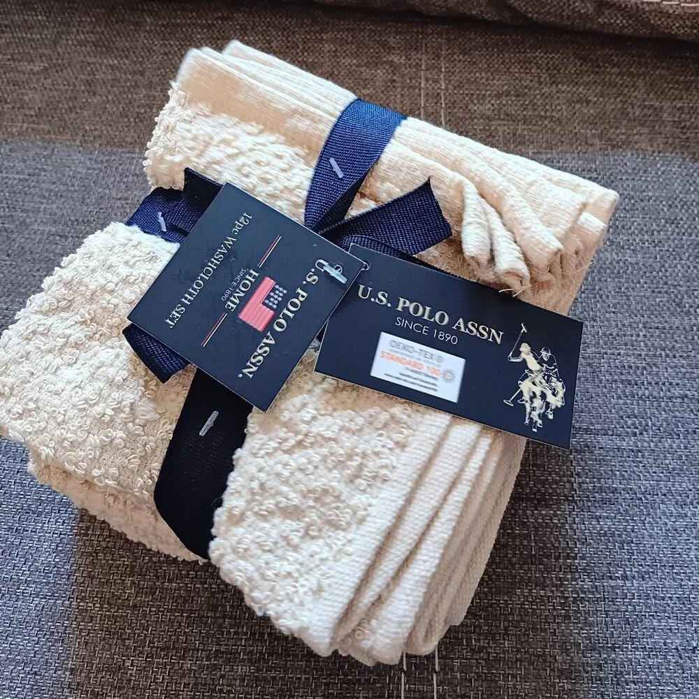 U.S. POLO ASSN. Wash Cloths (12 piece)